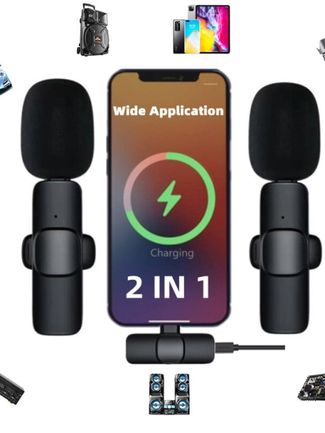 mmFIGAMINJA-Wireless-Lavalier-Microphone-Portable-Audio-Video-Recording-Mini-Mic-for-iPhone-Android-Live-Broadcast-Gaming